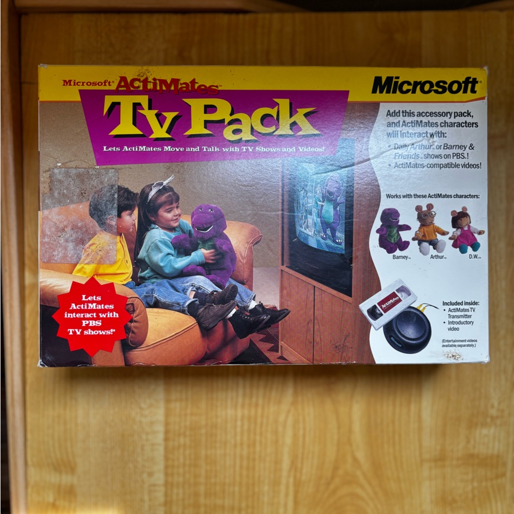 Vintage Microsoft ActiMates TV Pack for Interactive Barney Arthur PBS Shows
